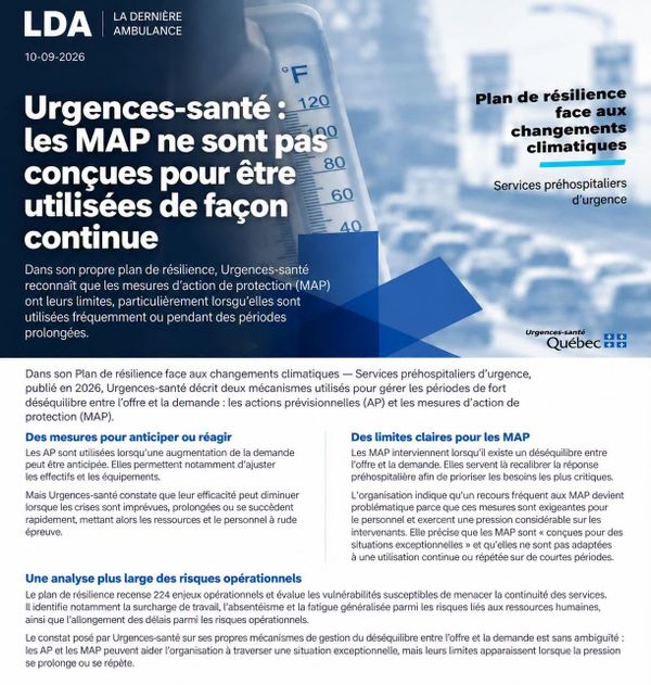 Urgences-santé le dit elle-même : l’exception ne peut pas devenir la routine