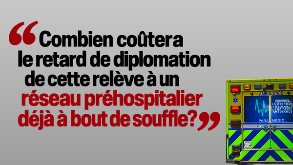 Québec manque de paramédics. Combien lui coûtera le retard de sa relève?
