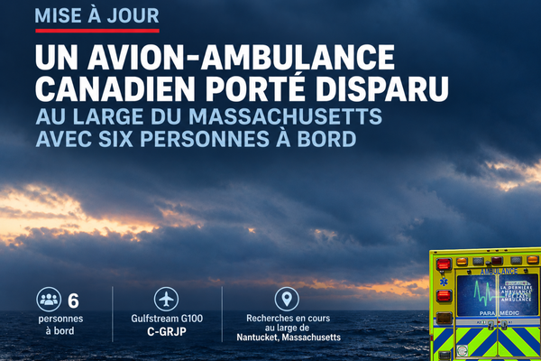 Un avion-ambulance canadien porté disparu au large du Massachusetts avec six personnes à bord