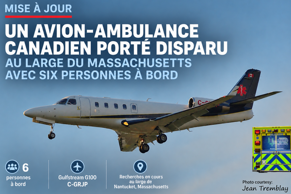 Un avion-ambulance canadien porté disparu au large du Massachusetts avec six personnes à bord