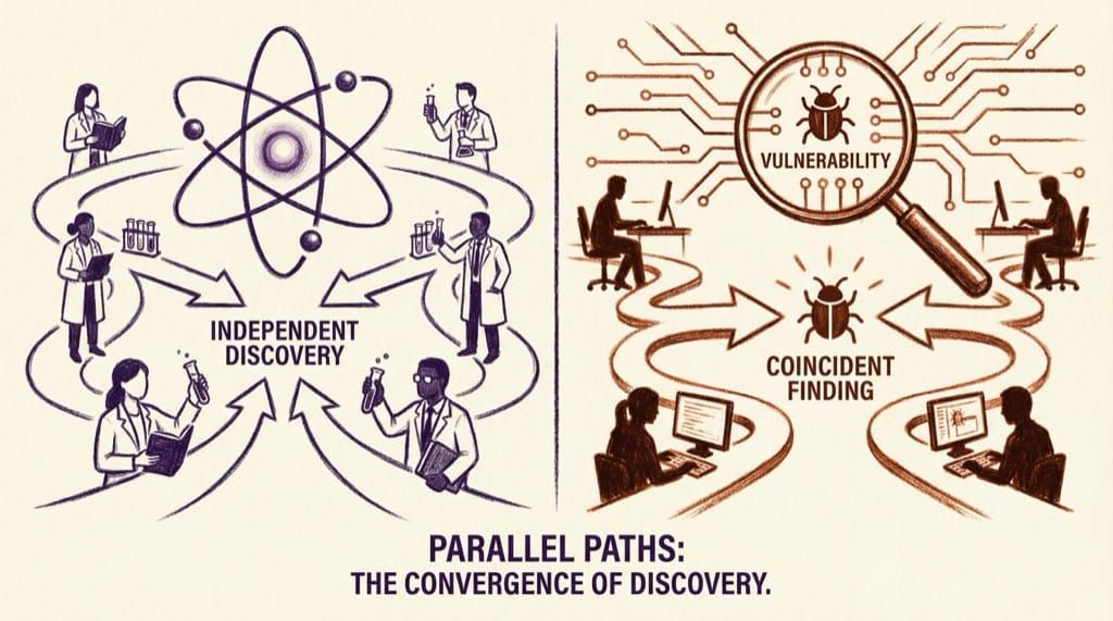 The Nth Country Experiment and Coincident Vulnerability Discovery