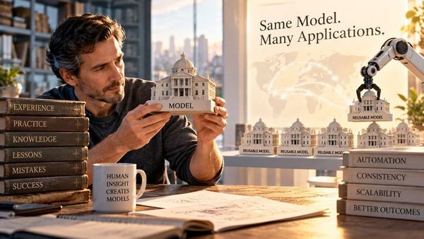 The Reusable Part of Experience Is the Model