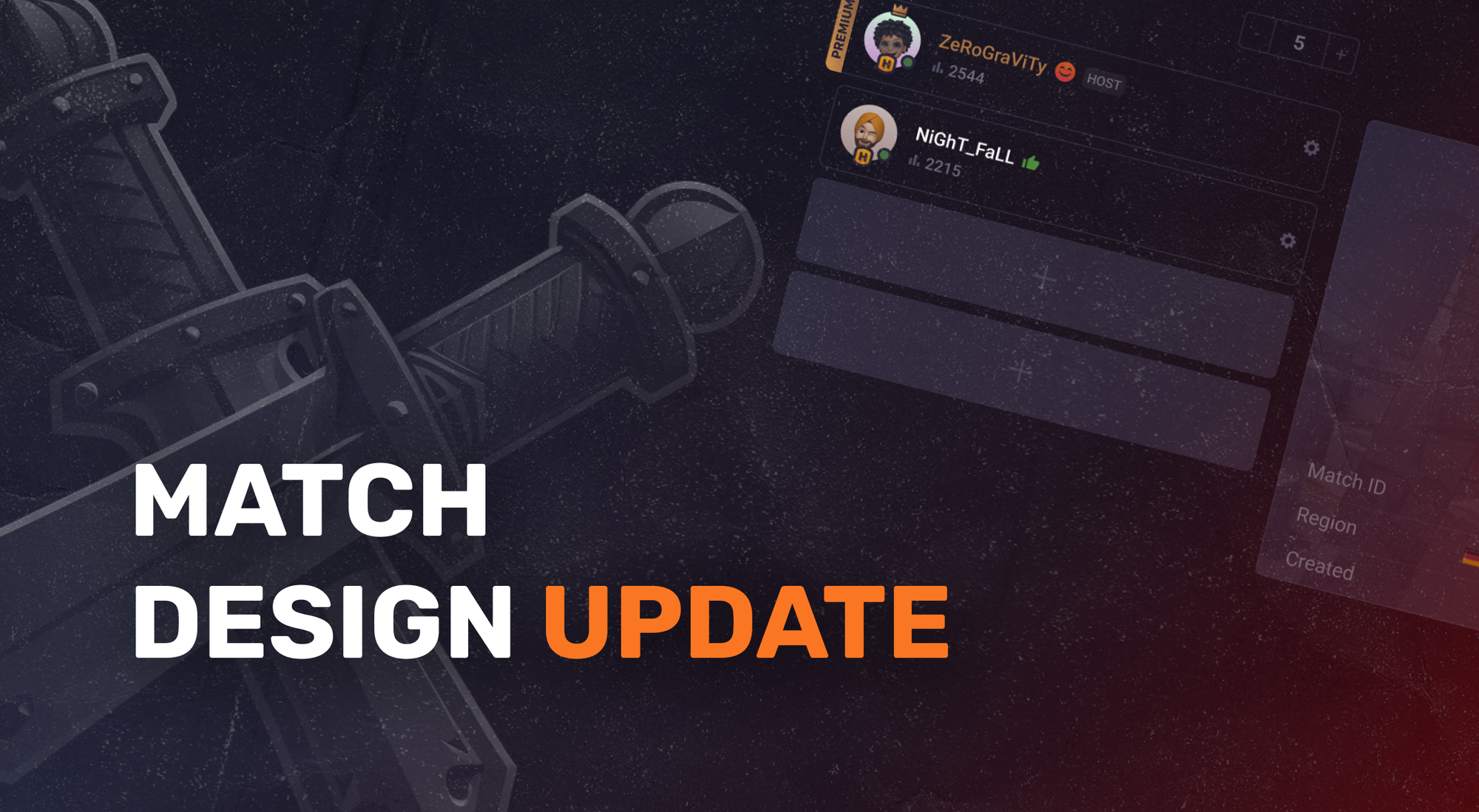 Match design update