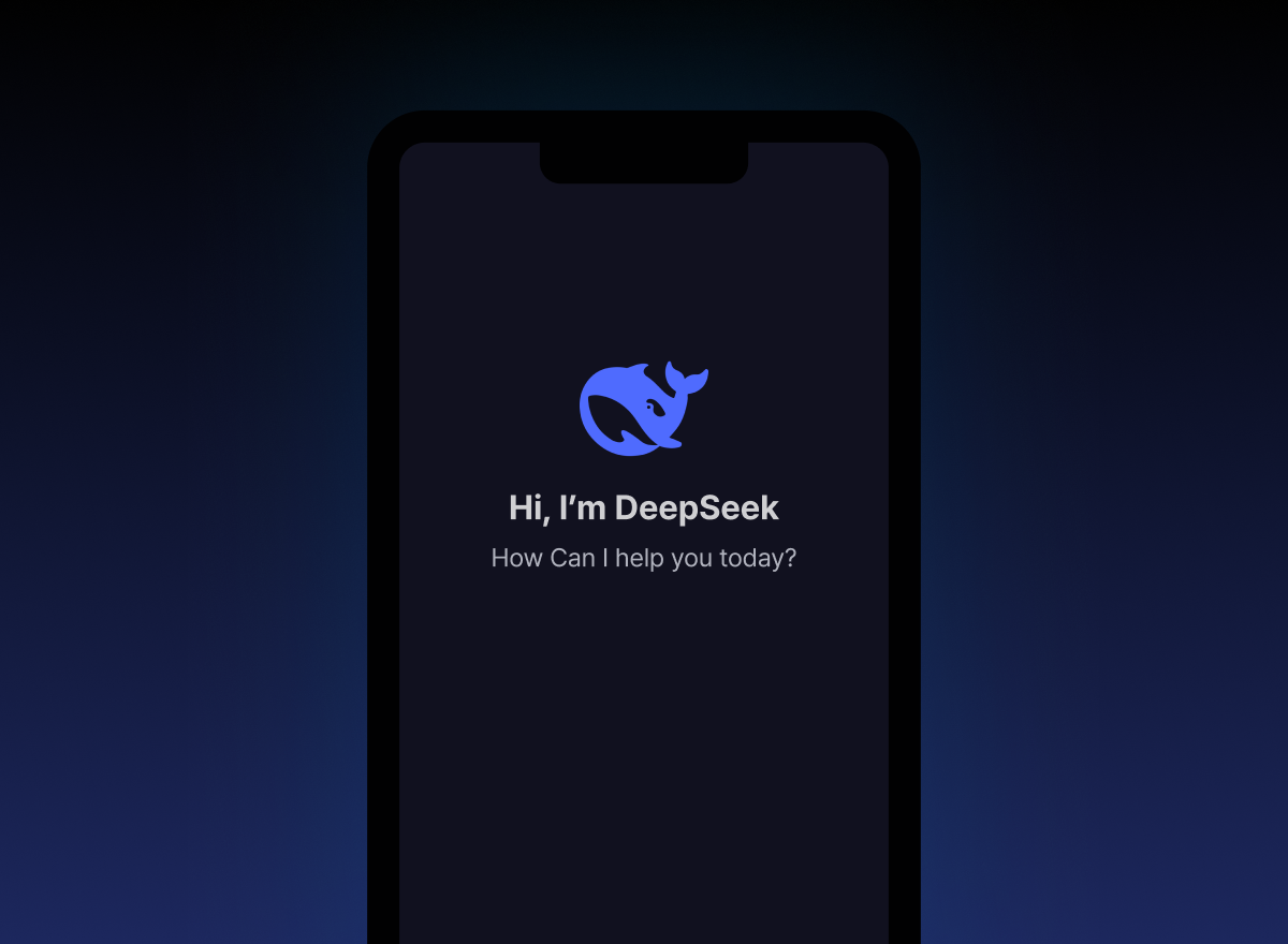 딥시크 서비스의 모바일 화면