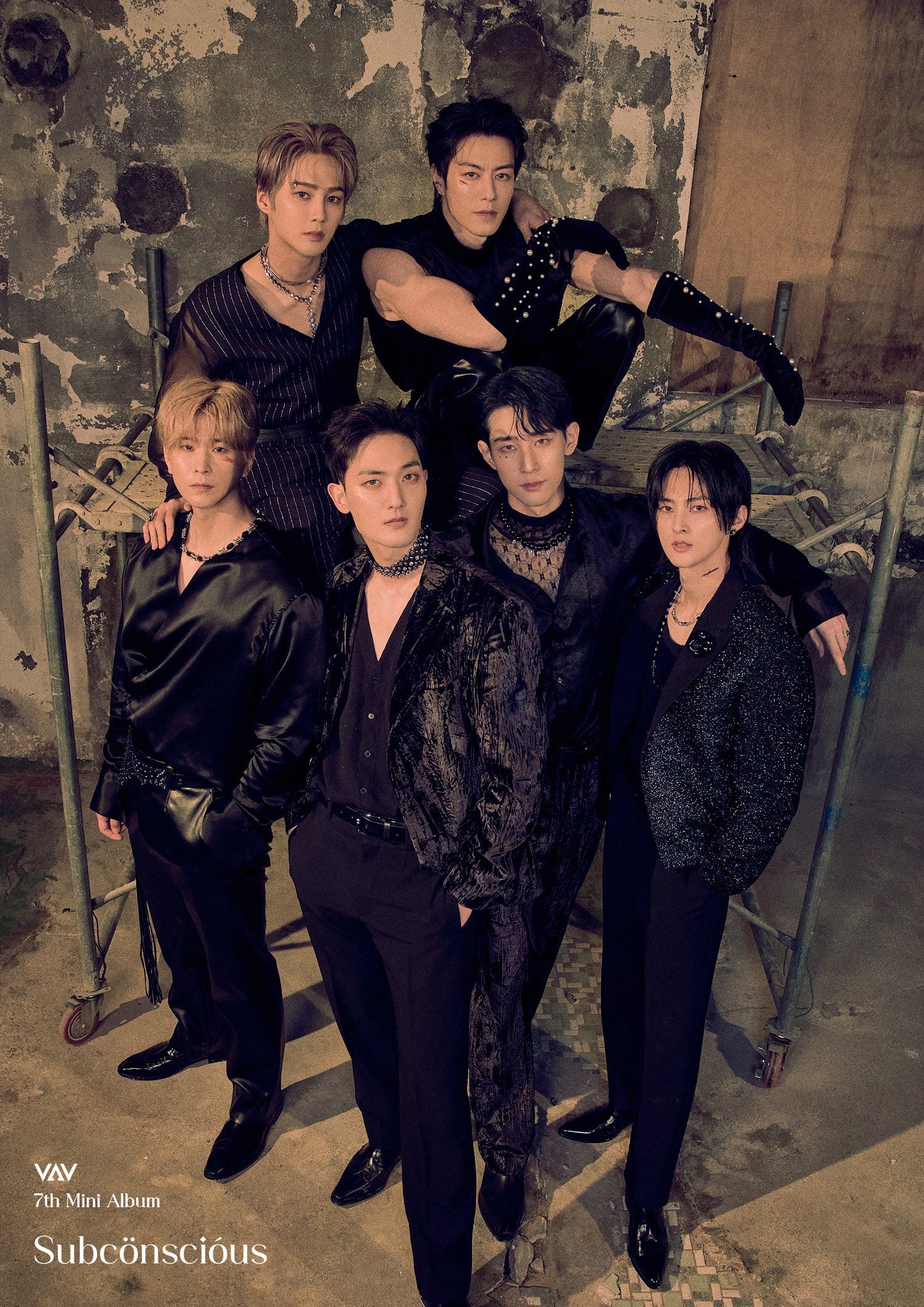 VAV posing in black outfits