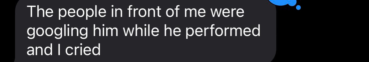 screenshot of my friend's text