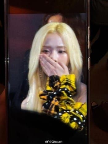 Winter covering the bottom part of her face, allegedly due to shock or perhaps due to a scent.