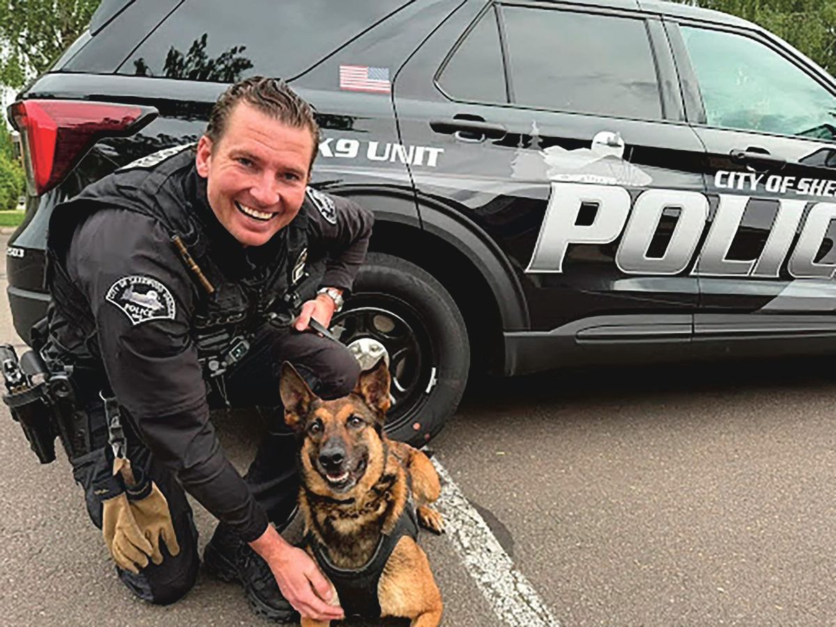 Newest K-9 plays the Sherwood Police Department