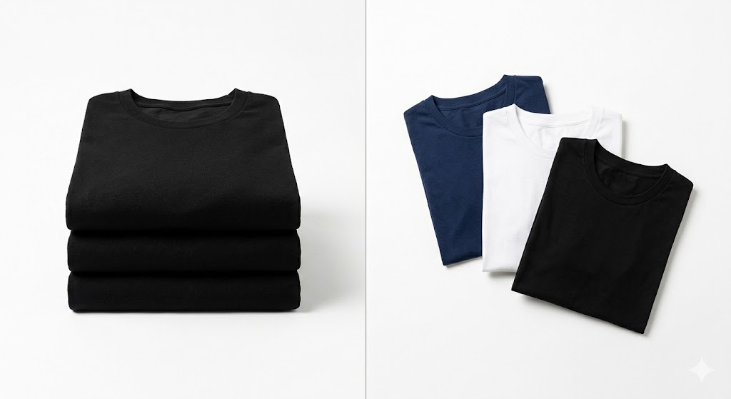 Side-by-side comparison of bulk bundle with identical items vs mix-and-match bundle with varied items