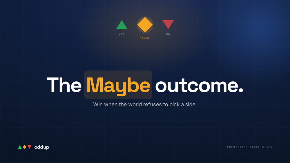 What Is the Maybe Outcome? Oddup's Three-Outcome Prediction Market Explained