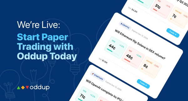We’re Live: Start Paper Trading with Oddup Today
