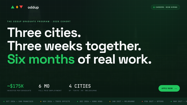 The Oddup Graduate Program 2026: a paid 6-month cohort across four cities