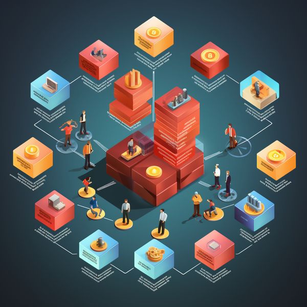 A visual aid explaining blockchain, animation style