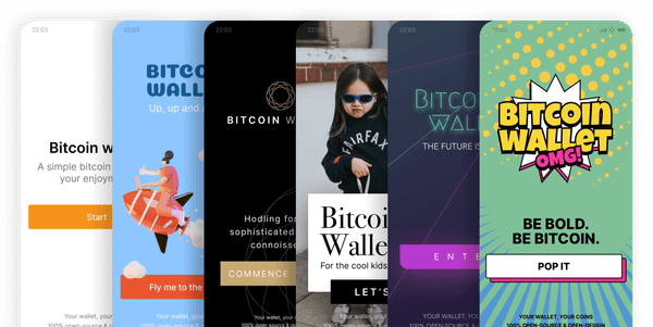 Bitcoin Design Guide: Bitcoin Wallet Designs from https://bitcoin.design/