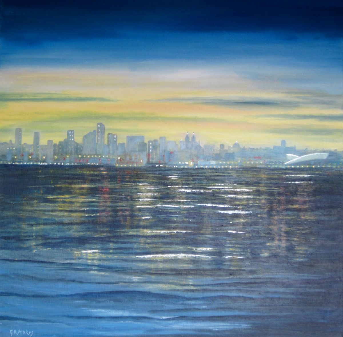 Looking across the Mersey.