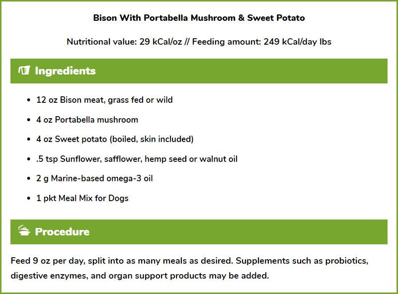 Bison with Portabella Mushroom & Sweet Potato