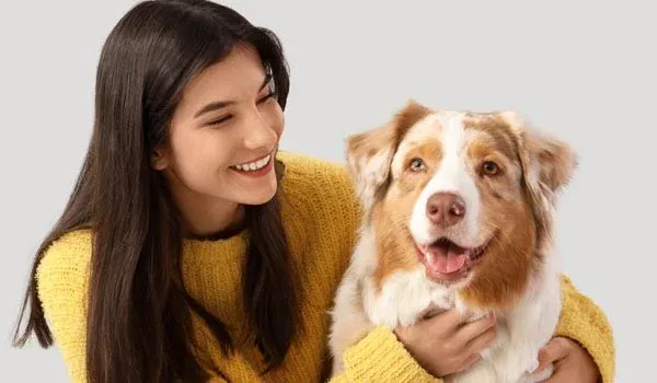 woman dog unconditional love