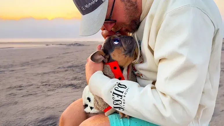 from breeding cage to dads lap