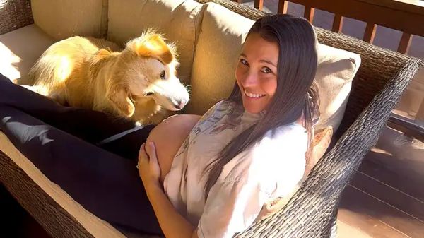 their dog knew how to be a big brother