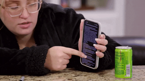 an animated gif of a person scrolling again and again and again and again and again to show how long the newsletter is.