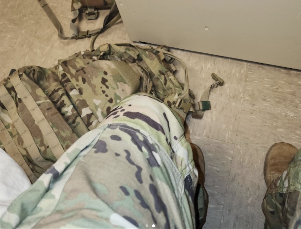 Per Krebs, the hacker who goes by the handle @reverseshell told a fellow member of a Telegram channel that they are a soldier in the U.S. Army. This user also shared the following image of someone pictured waist-down in military fatigues, with a camouflaged backpack at their feet.