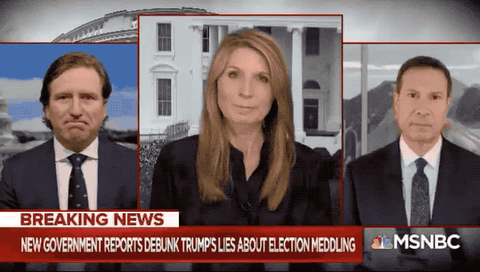 chris krebs showing a bottle of champagne on live TV.