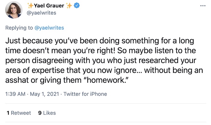 A lengthy tweet thread by Yael Grauer packed with advice. Check out the attached link.