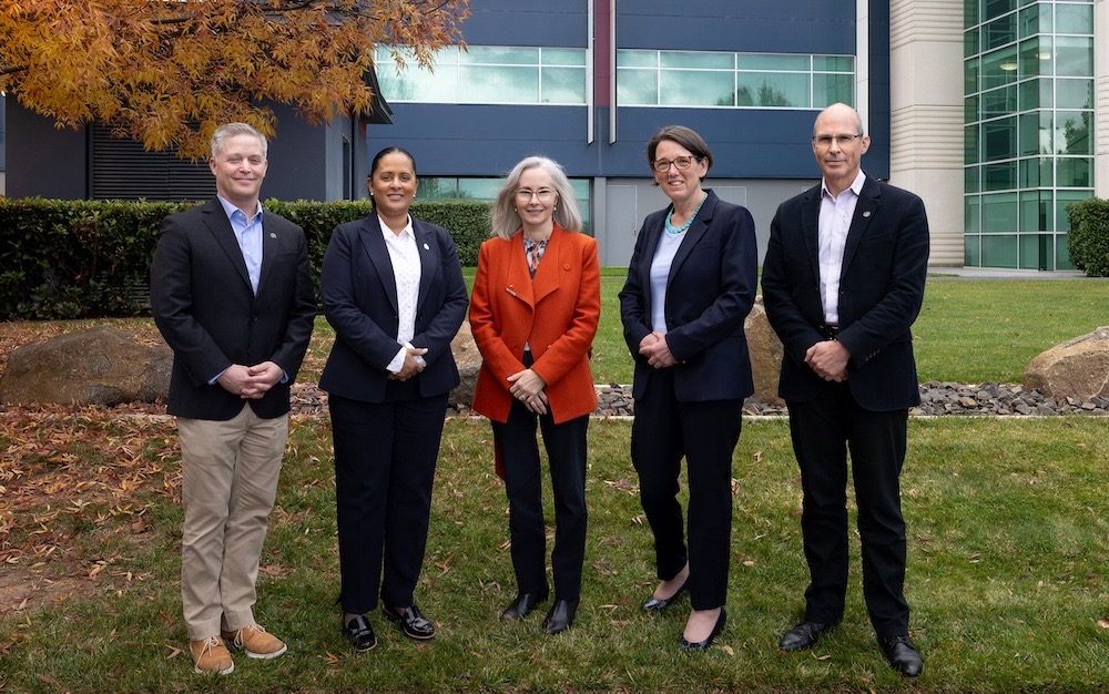 A photo of the cyber chiefs of the five global intelligence agencies that make up the Five Eyes alliance, including the U.S., U.K., New Zealand, Canada and Australia,