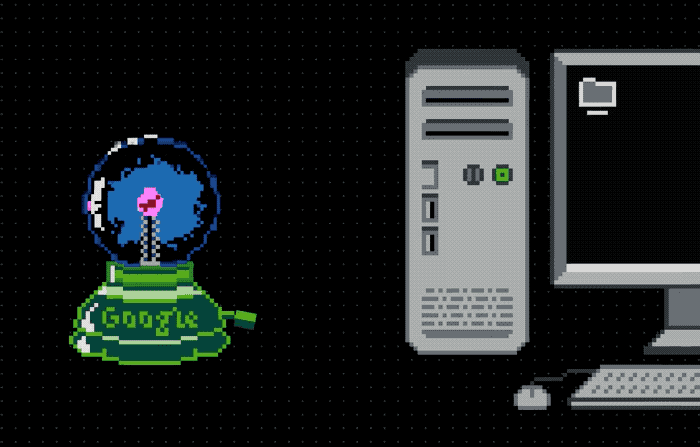 An animated GIF illustration of a plasma globe infecting a tower PC.