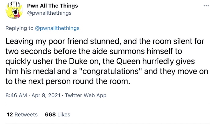 A funny tweet thread about the time the Queen and Prince Philip went to GCHQ,