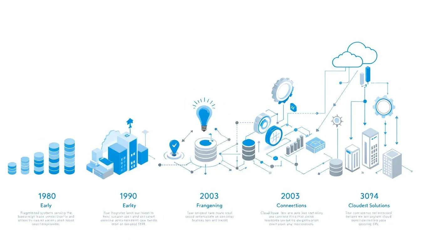 Gráfico de evolução do ERP