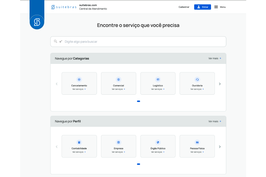 Portal de atendimento da suitebras.com
