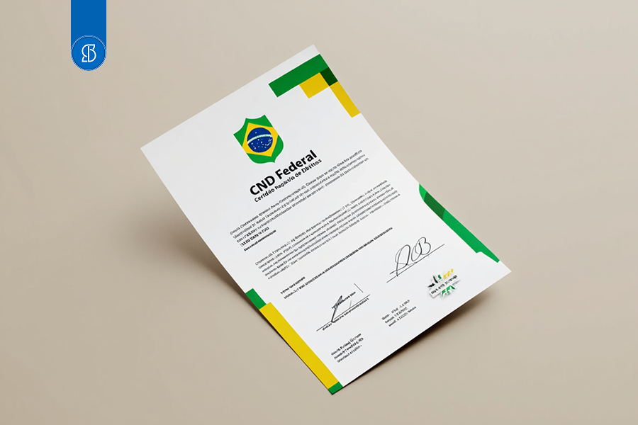 Imagem da regularidade fiscal comprovada pela CND Federal