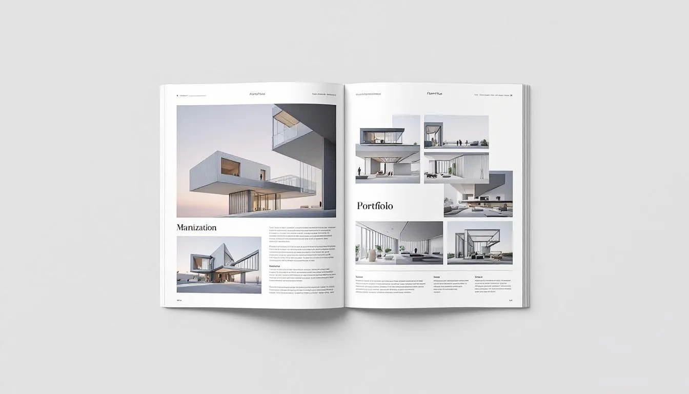 Livro sobre um Portfólio de Arquitetura