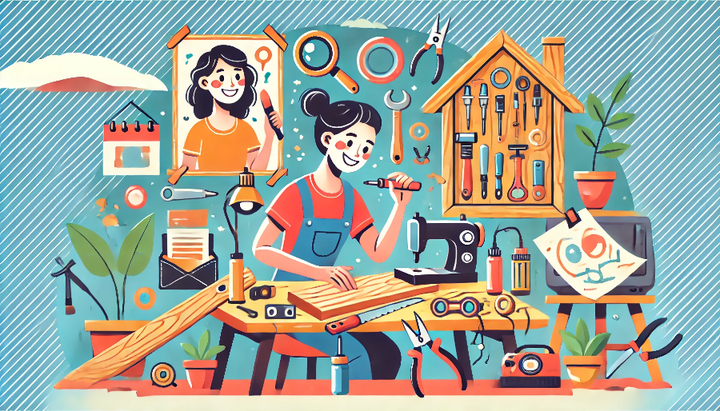 Ilustração de Trabalhador Autônomo em Home Office.