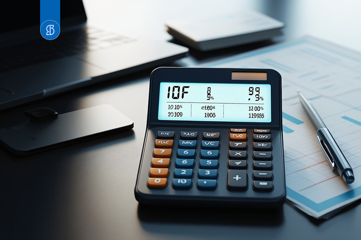 Foto com calculadora mostrando o IOF