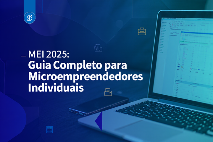 Foto com computador e escrita Guia Completo para Microempreendedores Individuais