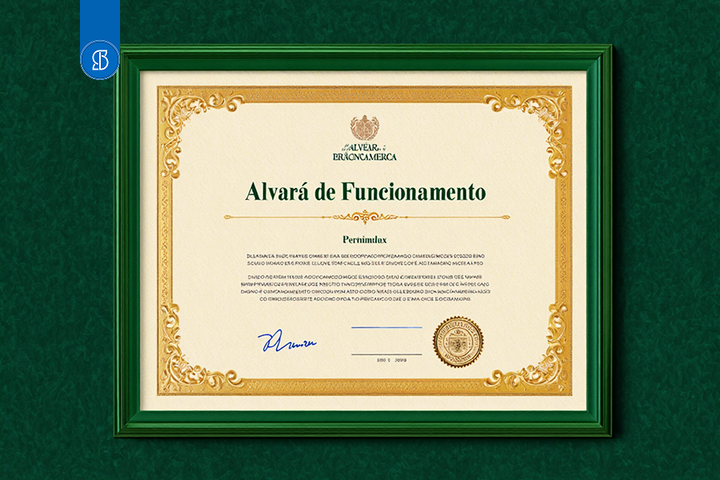 Imagem com Alvará de Funcionamento.