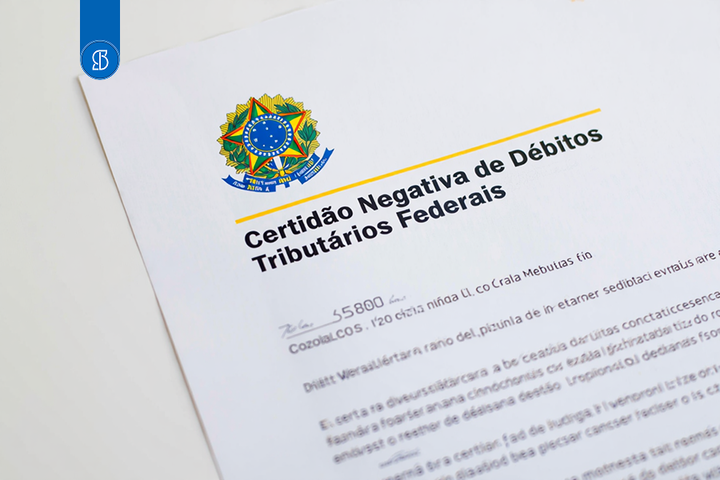Imagem de uma CND Federal: Certidão Negativa de Débitos Tributários Federais