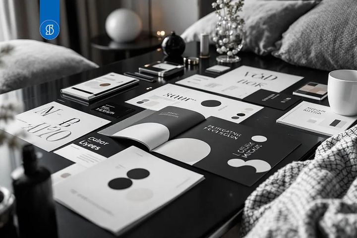 Foto sobre Designs em uma mesa.