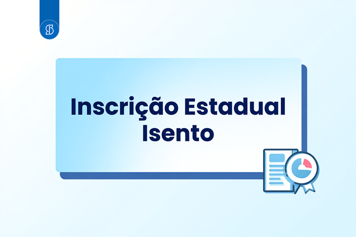 Texto com a escrita Inscrição Estadual Isento