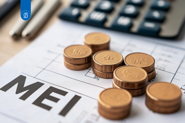 Imagem com moedas e MEI