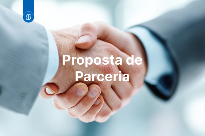 Homens apertando a mão em Proposta de Parceria.