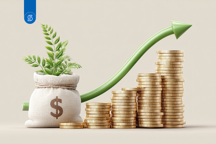 Gráfico com Estratégias de Renda Passiva para Garantir sua Independência Financeira