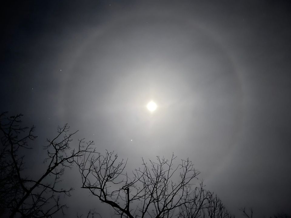 Hazy moonlight