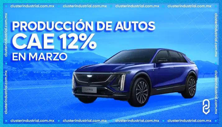 Producción de autos cae 12% en marzo de 2024; exportación continúa creciendo