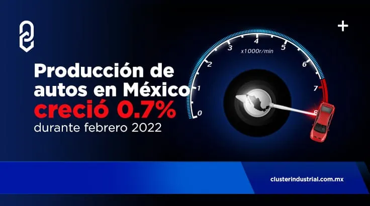 Producción de autos en México creció 0.7% durante febrero 2022