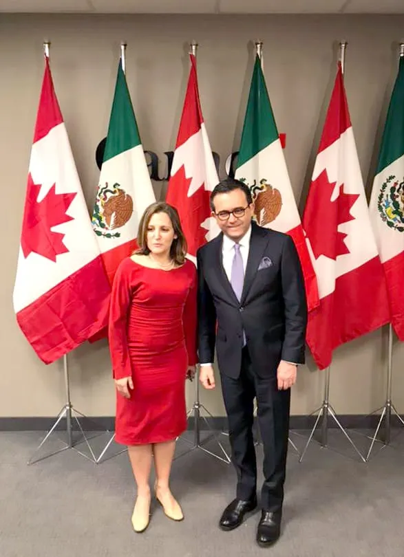 Se reúne guajardo con ministra de asuntos exteriores de Canadá