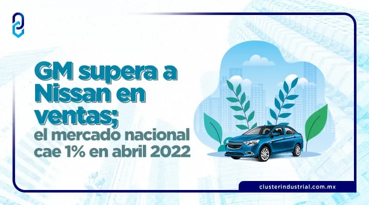 GM supera a Nissan en ventas; el mercado nacional cae 1% en abril 2022