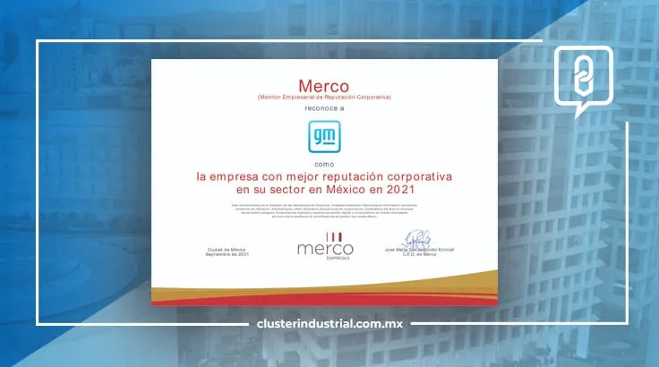 GM de México, empresa con mejor reputación corporativa en el sector automotriz